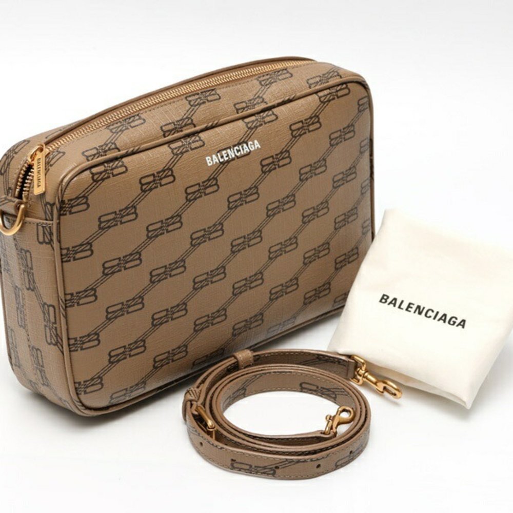 BALENCIAGA Brown Monogram Shoulder Bag - Picture 6 of 6